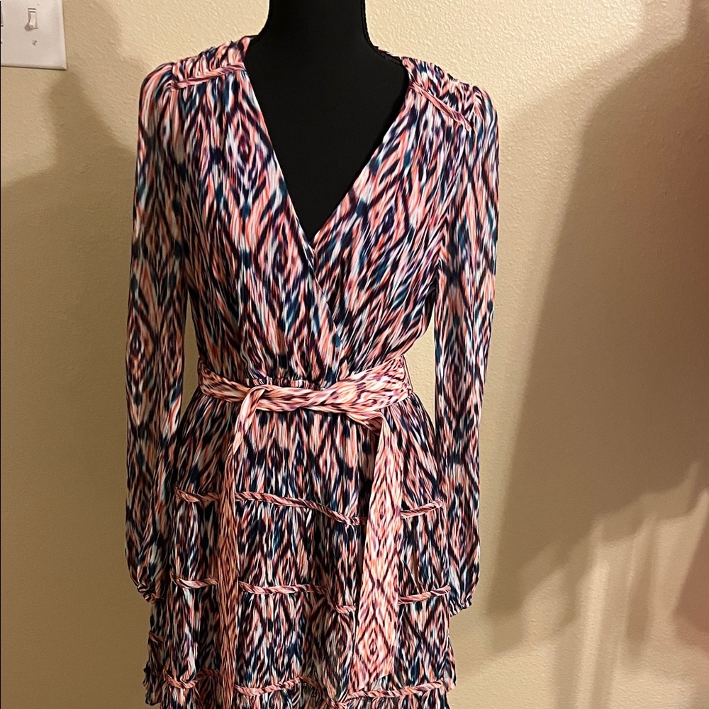 Marie Oliver Vibrant Long Sleeve Dress
